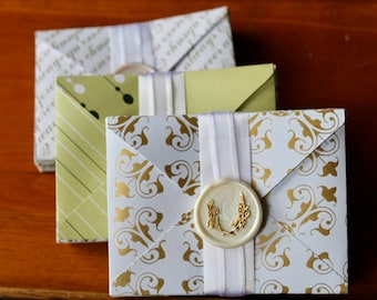 10pk Assorted Handmade Envelopes || Celebration | Wedding | Anniversary | Bridal | Gift Card | Mini Envelope | Favors | Small Envelope