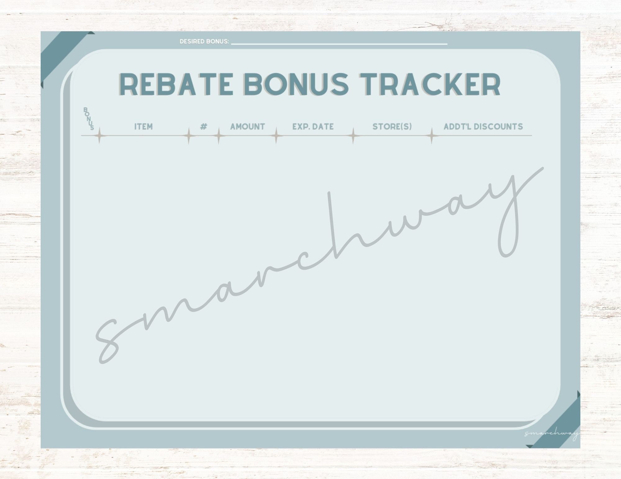 Couponing Rebate Tracker Couponing, App Cashback, Rebate, Rewards, Shopping, Planner, Notepad