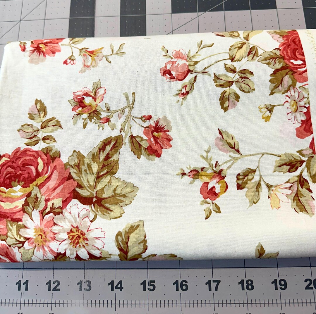 1 5/6 Yd. Fabric Destash. Vintage Rose by Treasures by Shabby Chic ...