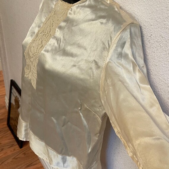 Antique Silk Lace Blouse Shirt Victorian - image 6