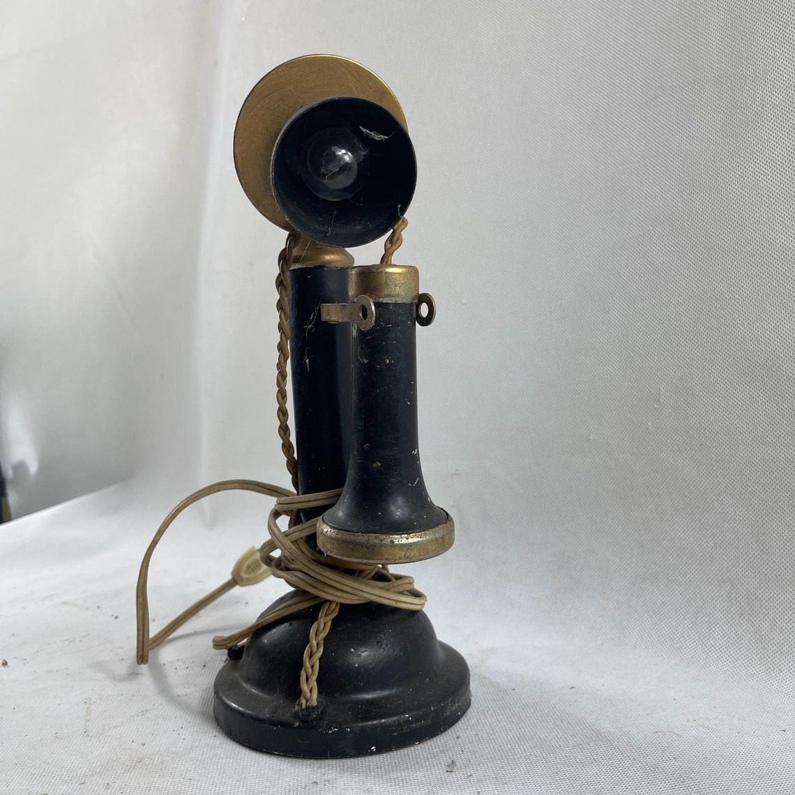 Vintage Candlestick Phone Lamp Etsy