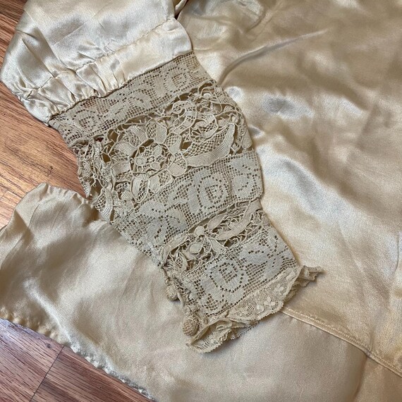 Antique Silk Lace Blouse Shirt Victorian - image 10