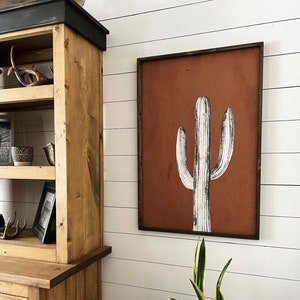 Cactus rust- Rustic Wood Sign