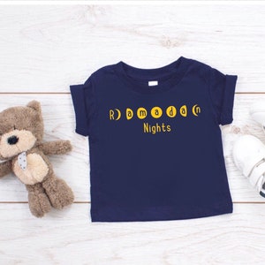 Unisex kids, kids graphic tees, Islamic kids gifts, Ramadan t-shirt, Eid t-shirt, Ramadan Mubarak, Ramadan Gifts, Eid mubarak, Moonphase Tee image 2