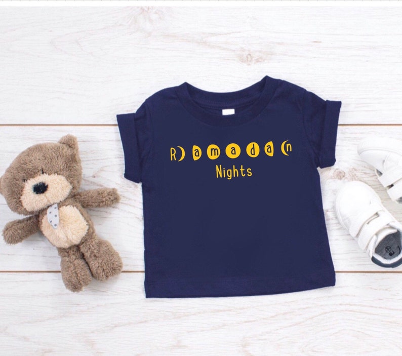 Unisex kids, kids graphic tees, Islamic kids gifts, Ramadan t-shirt, Eid t-shirt, Ramadan Mubarak, Ramadan Gifts, Eid mubarak, Moonphase Tee image 2