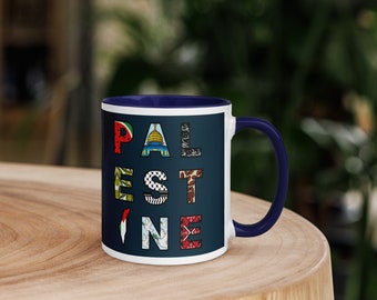 Palestine 11oz Mug, Palestine Mug 15 oz cup, PCRF, Palestine flag mug, Keffiyeh mug