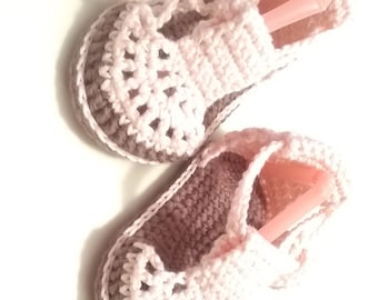 Crochet baby sandals, Baby girl shoes, Handmade baby shoes, Baby shower gift, Pink baby sandals