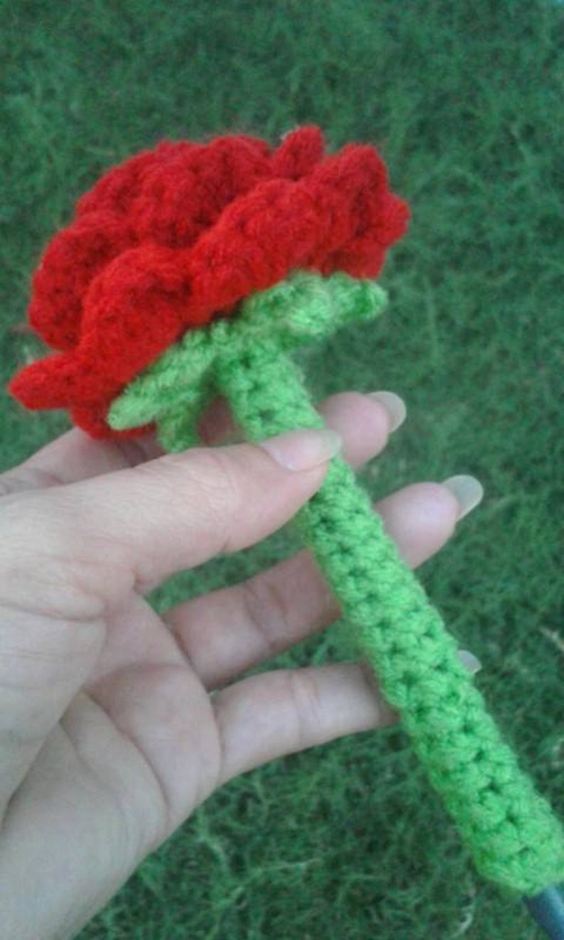 Crochet Flower Pen/ Flower Pen Topper/ Crocheted flower/ Etsy