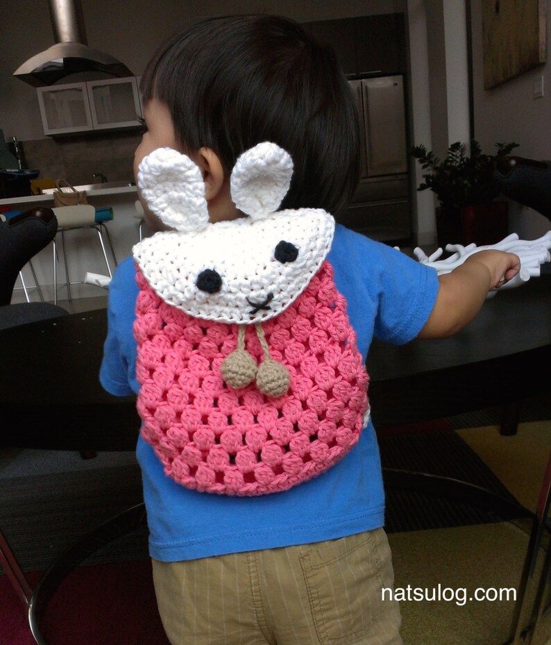 Crochet Backpack Pattern, Crochet Easter Bunny Backpack, Crochet Baby ...
