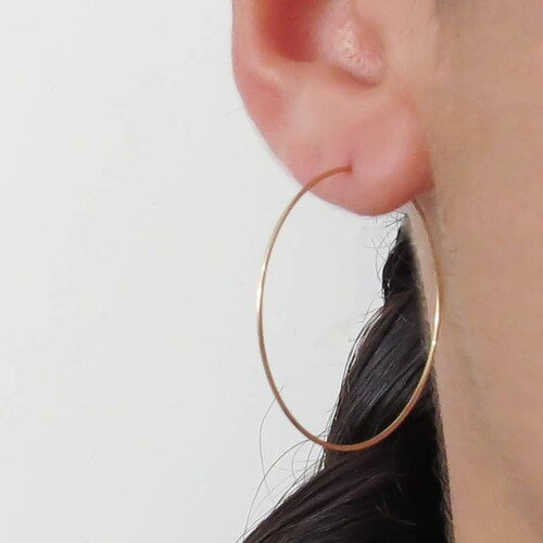 Thin GOLD Hoops High Quality Gold Hoops 14k Gold Filled Etsy