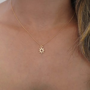 gold sun necklace, gold necklace, sunshine necklace, minimalist necklace, dainty necklace, delicate gold necklace, simple gold necklace image 1