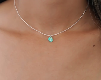 Opal Necklace, Silver Necklace, Gold necklace, blue opal necklace, silver opal necklace, blue opal jewelry gold opal necklace