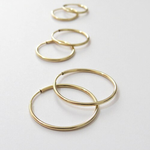 Thin GOLD Hoops High Quality Gold Hoops 14k Gold Filled Etsy
