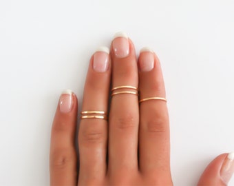 solid gold midi rings