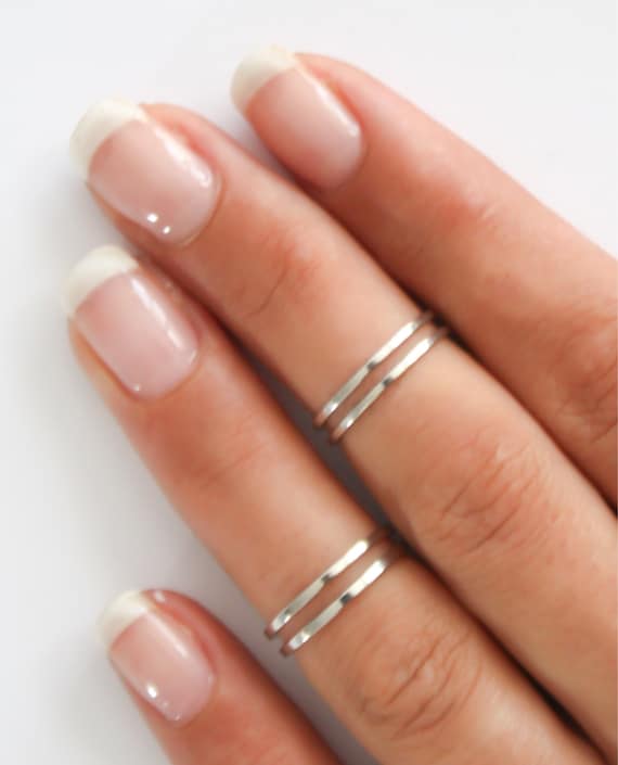 Double Band Knuckle Ring Plain Gold-plated Sterling Silver Double Band Knuckle Ring Plain Gold-plated Sterling Silver