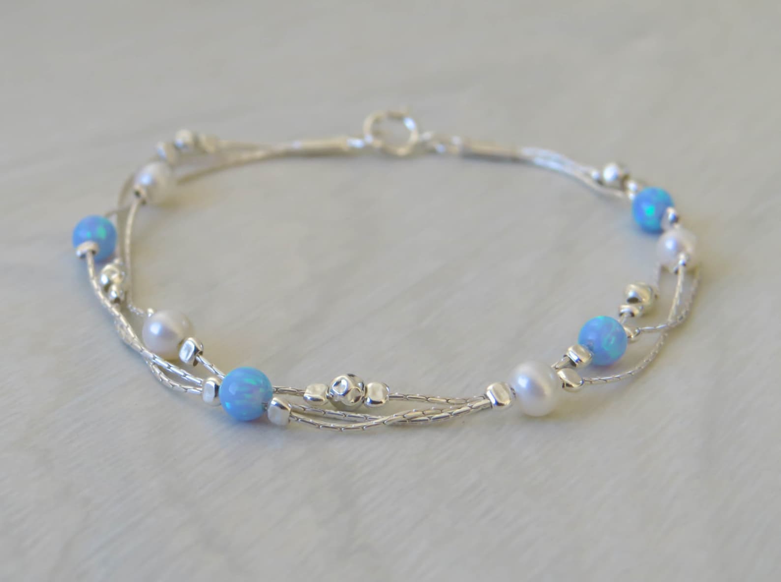 Teddy Bear Blue Opal Bracelet main image 0