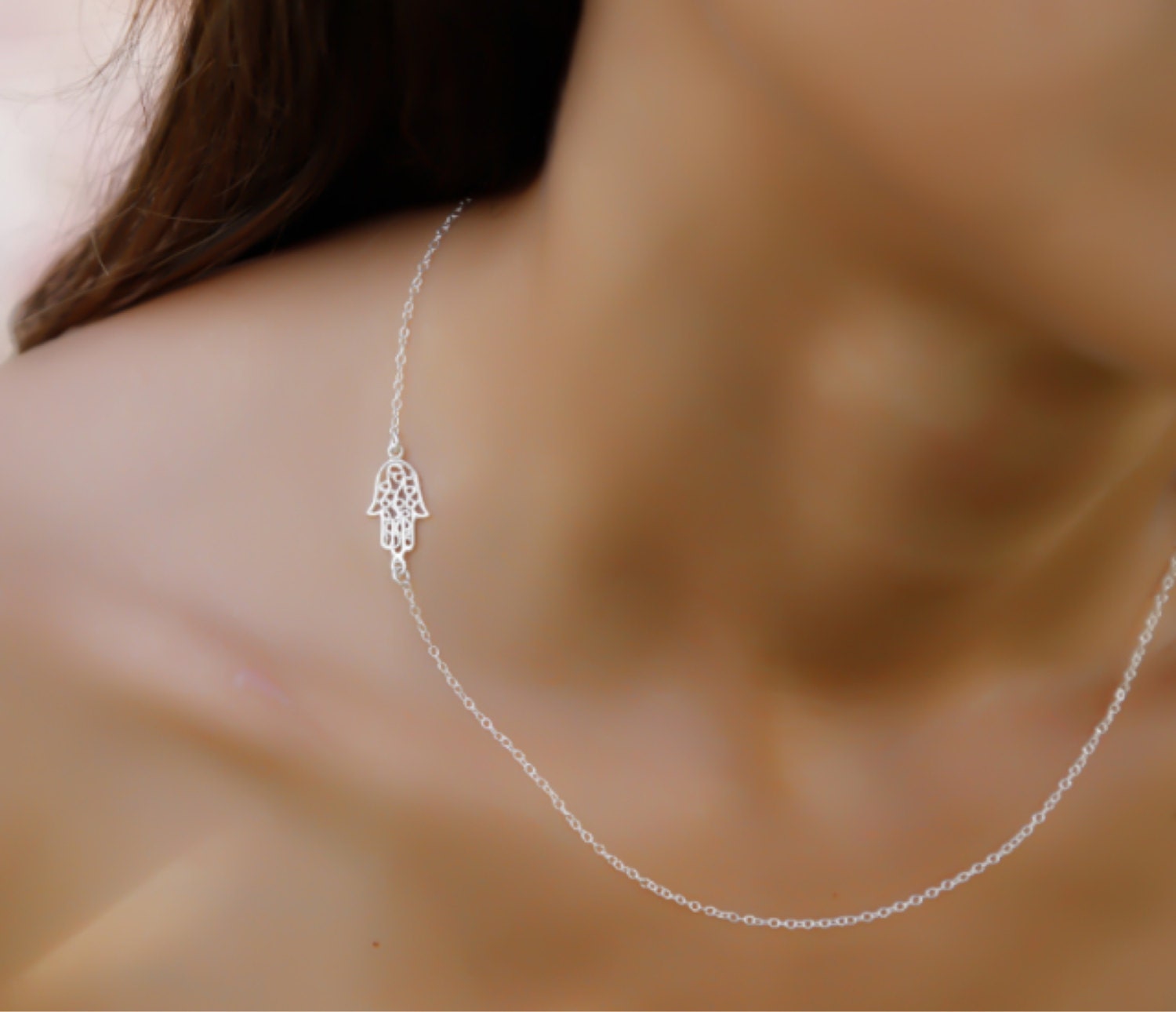 Sunset Hamsa Necklace main image 0