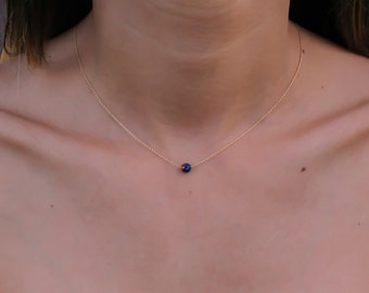Opal necklace, opal ball necklace, opal gold necklace, opal jewelry, tiny dot necklace, opal bead necklace, dot necklace, black opal