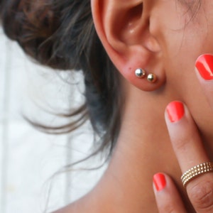 Gold ball studs, tiny stud earrings, gold filled dot earrings, gold minimal earrings, gold ball earrings, gold filled dot earring