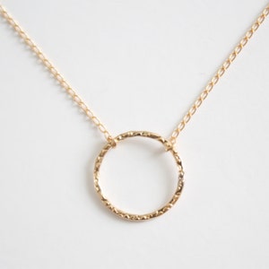 Gold Halskette, Karma Halskette, Ewigkeit, Gold Kreis Halskette, Gold Karma Halskette, Gold gefüllte Ewigkeit Halskette, Gold Unendlichkeit