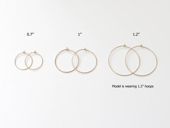 Quality Gold 14k Madi K 1mm Hoop Earrings SE219 - Park Place Jewelers