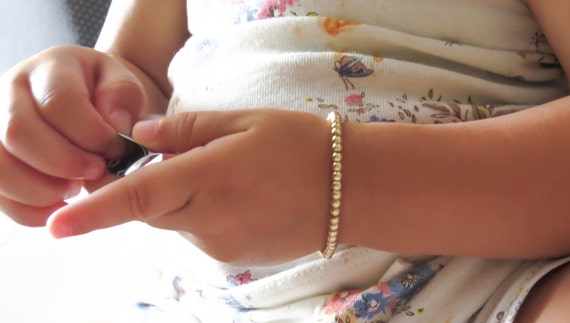 Newborn Baby/Children/Boys/Girls Bracelets Bangles 24k Gold Plated Ring Set  | eBay