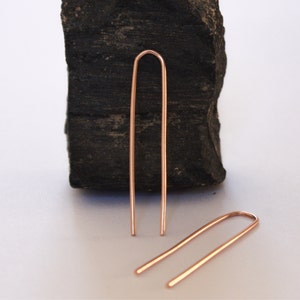 Gold line earrings, gold arc earrings, bar earrings,14K gold filled minimal earrings, line earrings, gold studs, gold bar stud earring