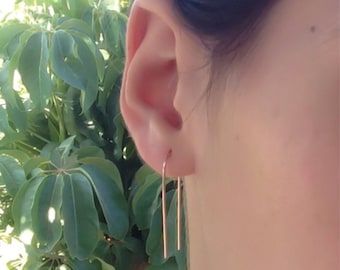Gold line earrings, gold bar earrings,14K gold filled post earrings, line earrings, gold studs, gold bar stud earring