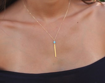 Opal necklace, blue Opal jewelry, opal ball necklace opal gold necklace, gold filled tiny dot necklace, opal jewelry necklace opal bar neckl