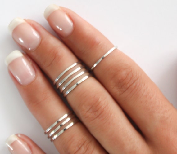 Midi clearance rings silver