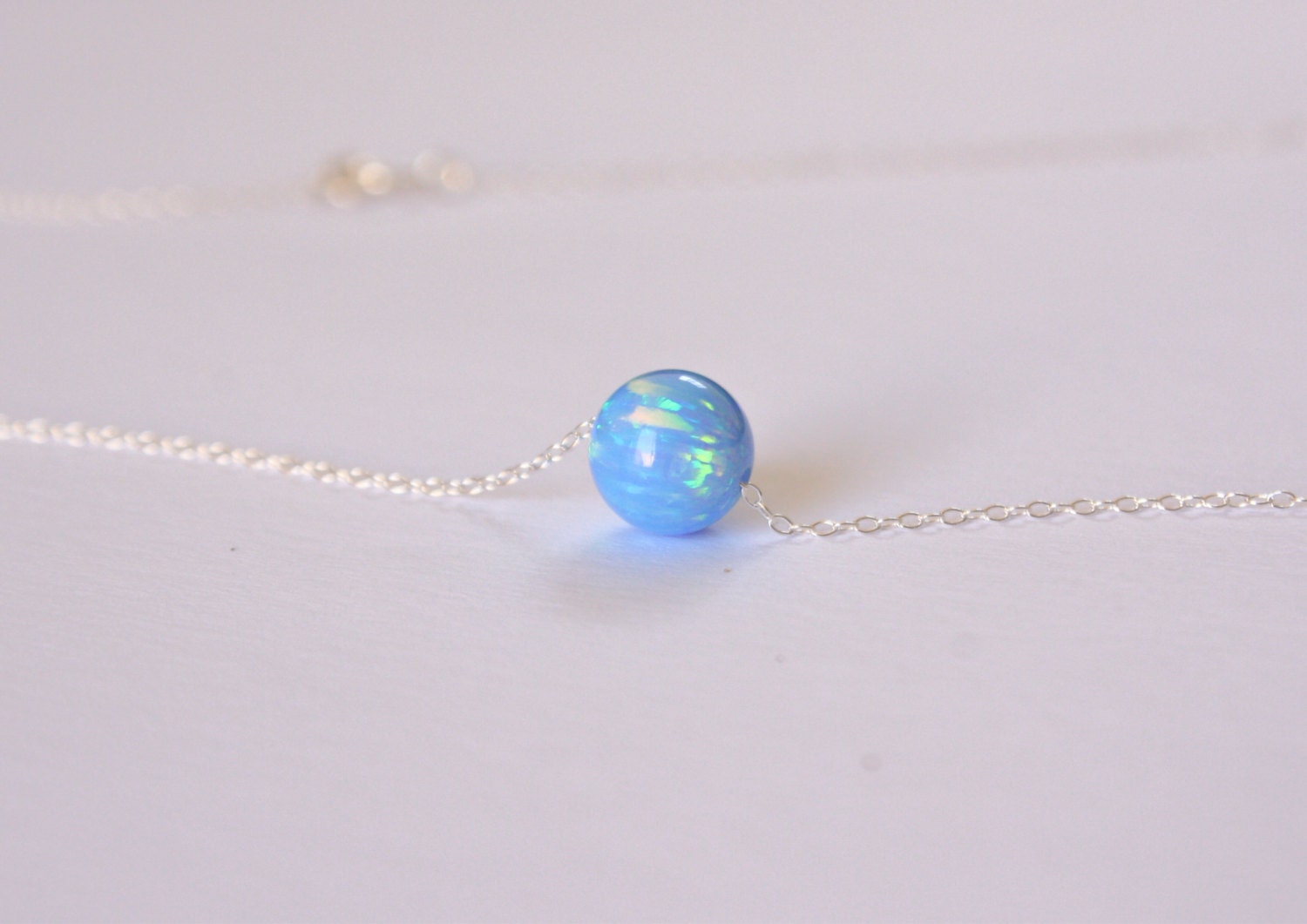 Opal Necklace Opal Jewelry Large Opal Ball Necklace Opal - Etsy