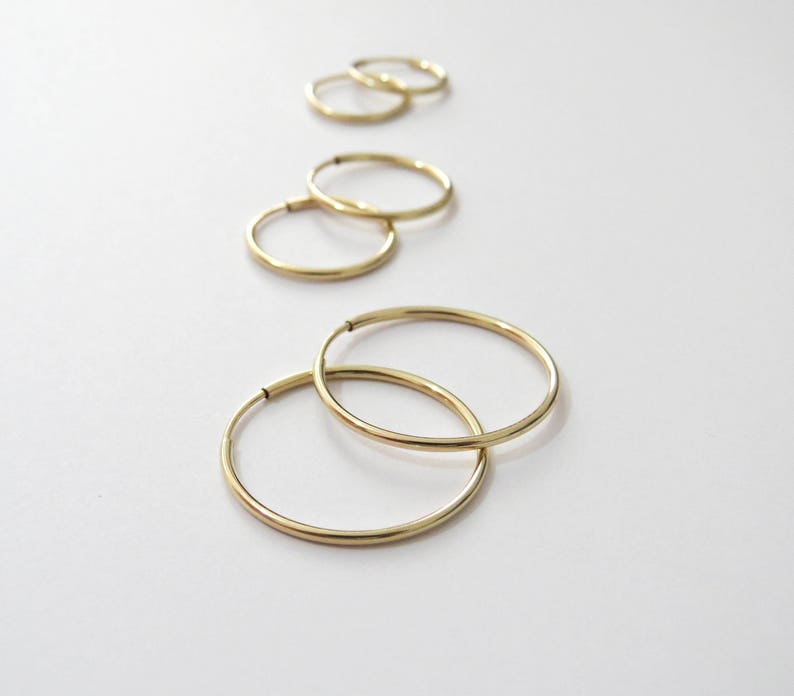 Thin GOLD Hoops High Quality Gold Hoops 14k Gold Filled Etsy