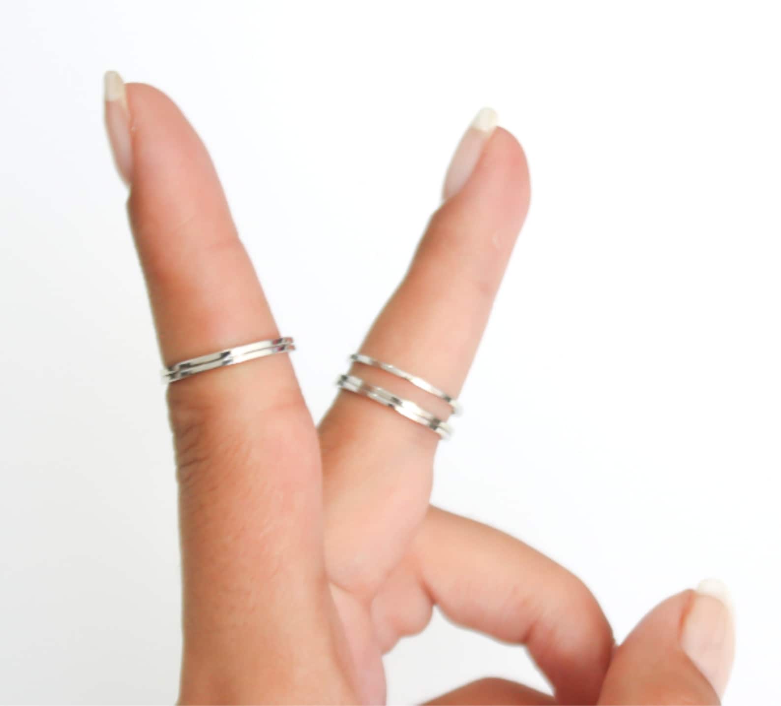 Gold Stacking Rings, Above the Knuckle Rings, Gold Midi Ring, Plain Band Midi Rings, Gold Shiny
