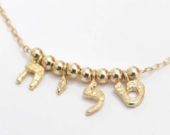 Gold filled Hebrew Initial Necklace, Gold Hebrew Letter Necklace Gold Hebrew Name Necklace Gold Initial Necklace Bridesmaid Gift Delicate