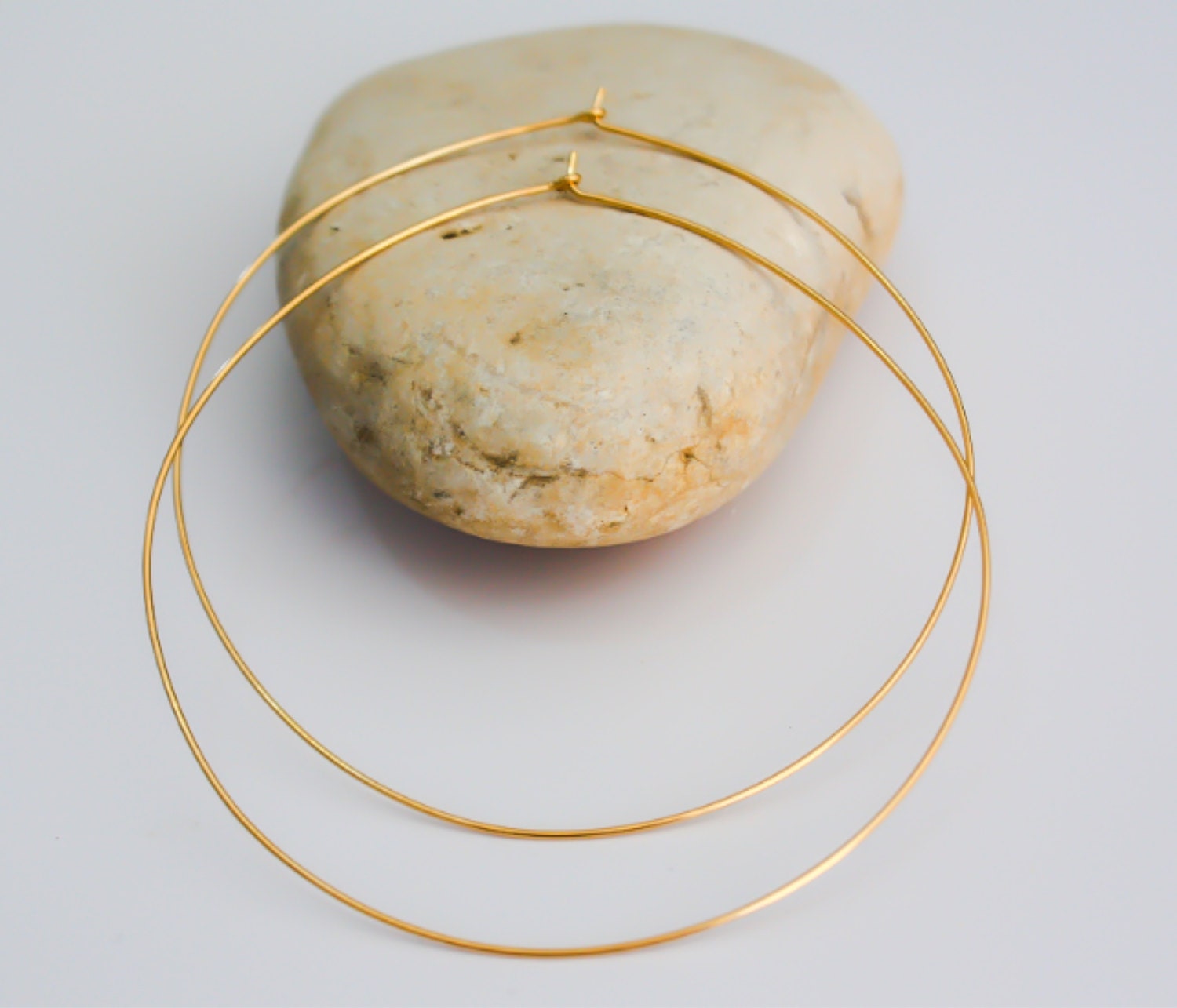 Extra Large Thin Gold Hoops 3 Inch Thin Gold Hoops Simple Etsy