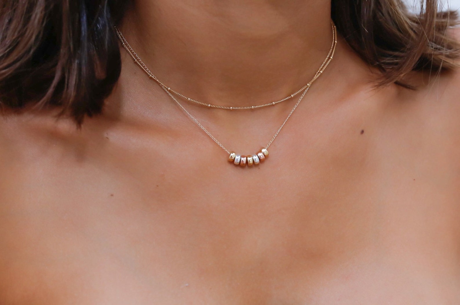 7 rings necklace Clearance