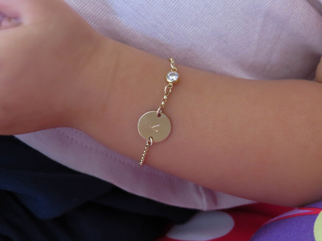 Child's Gold Monogram Bracelet