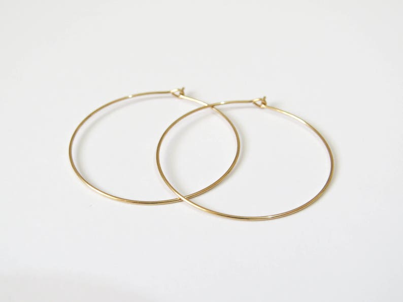 Thin GOLD hoops High quality gold hoops 14k gold filled Etsy