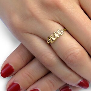 Diamond wedding ring, Brown diamond ring, Wedding ring women, Boho wedding ring, Unique wedding band, Nature inspired wedding band, 18K, 14K