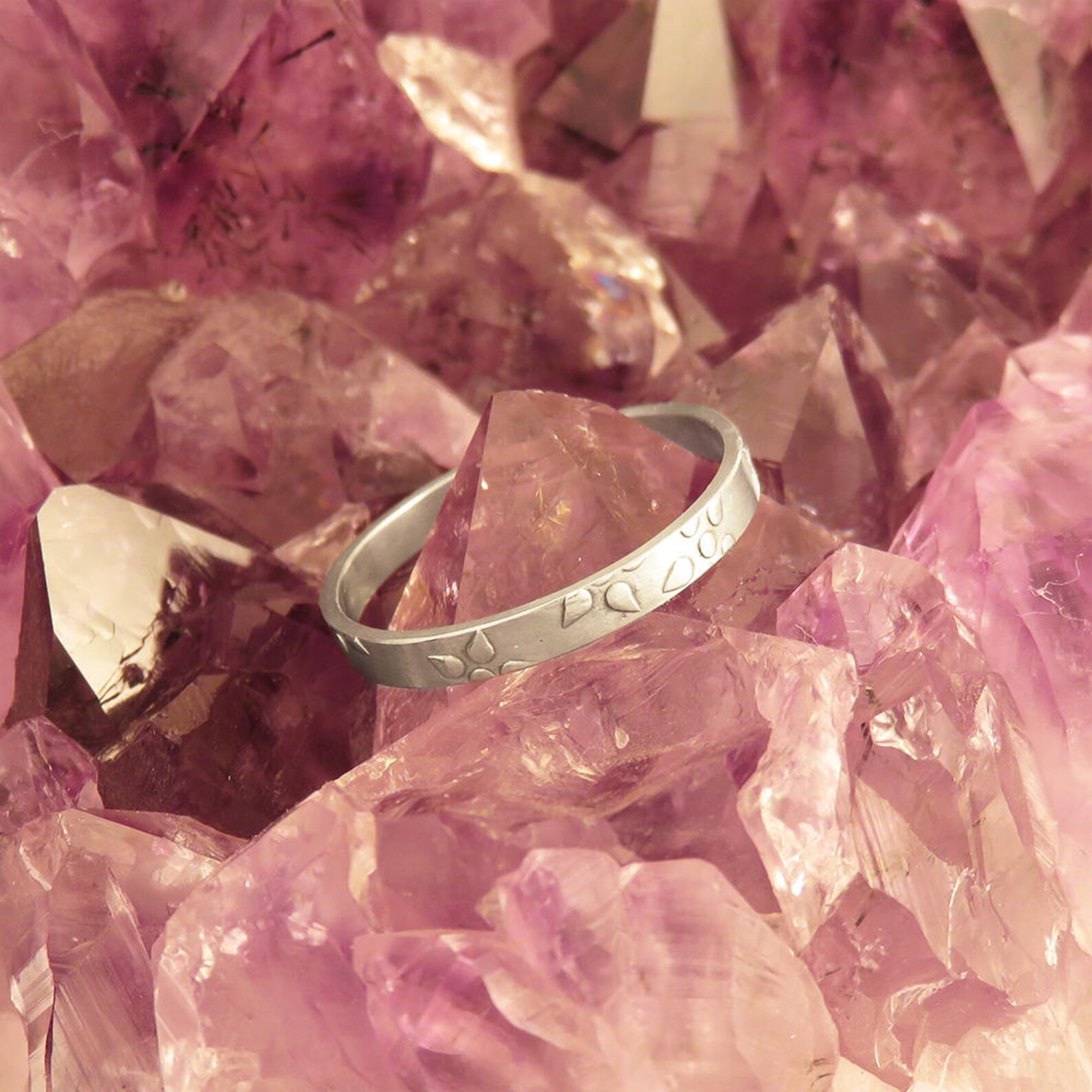 White Gold Wedding Ring Boho Wedding Ring Stack Wedding Etsy