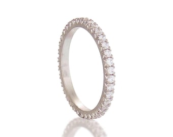 フルエタニティダイヤモンドバンド、ダイヤモンド結婚指輪、高級ダイヤモンドリング、0.5 CT。ダイヤモンドリング、モダンダイヤモンドバンド、本物のダイヤモンドリング、14k リング