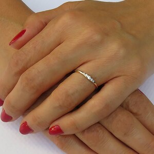 Diamond wedding band, Multi diamond ring, Fine diamond ring, Dainty diamond ring, Wedding band women, Solid gold diamond ring, 14k, 18k