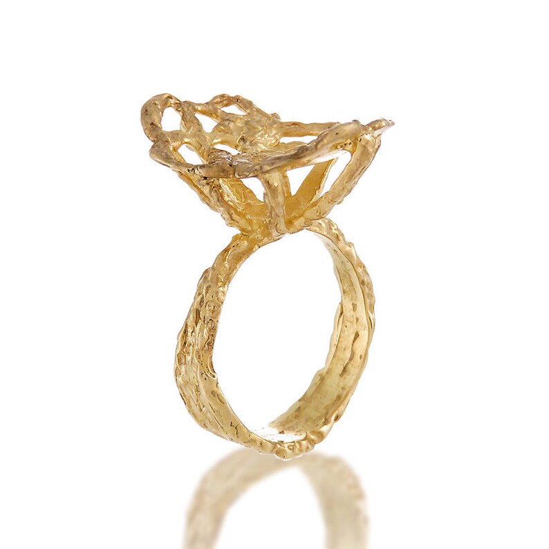 Flower diamond ring Unique promise ring Unique diamond Etsy