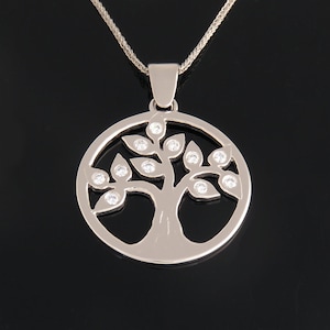 Gold tree of life pendant, Unique gold pendant, Gold and diamonds pendant, Natural diamond pendant, 14K gold pendant, 18K gold charm,0.33 ct