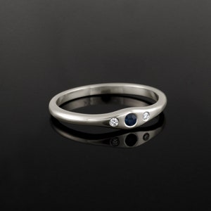 Diamond engagement ring, Wedding ring women, Sapphire gold ring, Dainty signet ring, Diamond wedding ring, Fine diamond ring, 14k, 18k image 10