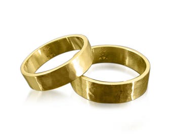 Couples wedding rings, Matching wedding rings, His & hers wedding bands, Wedding band set, Simple wedding bands, Modern wedding band,14k,18k