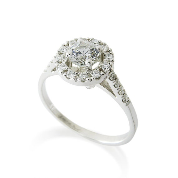 Halo promise rings for her sale