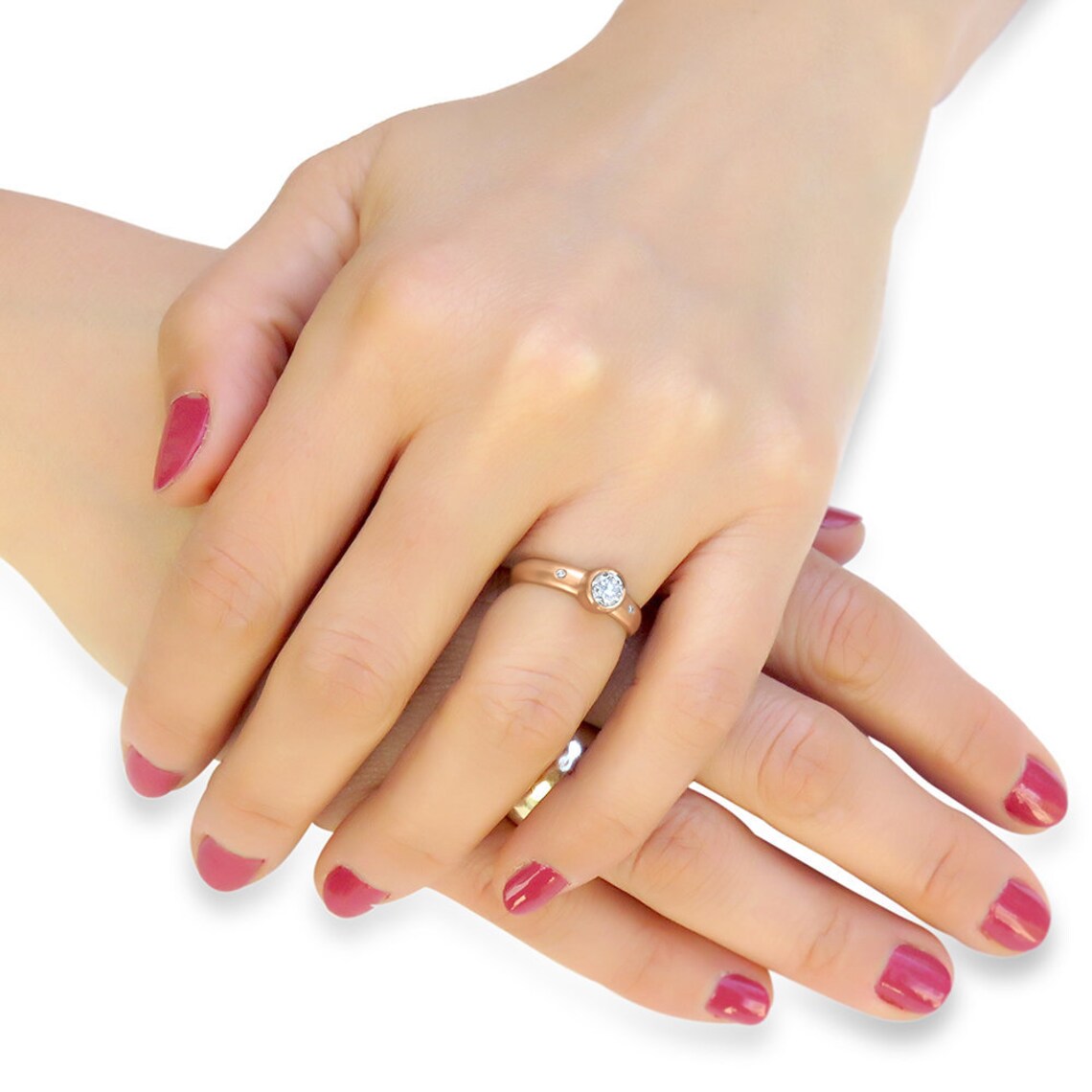 Diamond Engagement Ring Solid Gold Diamond Ring Statement Etsy