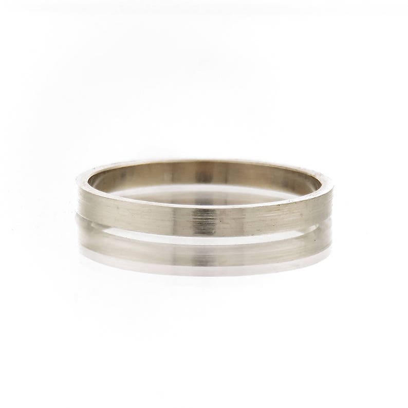 Women/'s wedding band Wedding ring White gold wedding band Stacked wedding ring 14K white wedding band Modern wedding band