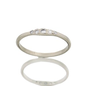 Diamond wedding band, White gold diamond ring, Delicate diamond band, Wedding band women, Dainty diamond ring, Fine diamond ring, 14k, 18k